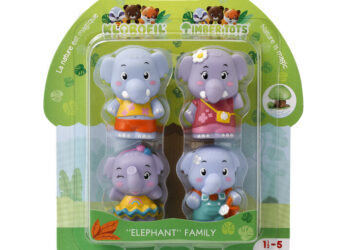 Lot de 4 personnages famille « Eléphant »